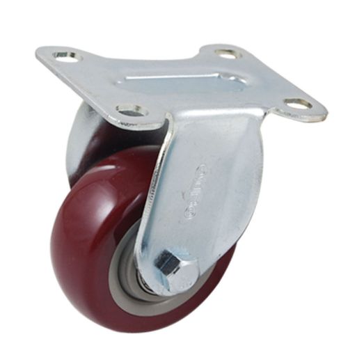 Fixed Type 3&#034; Dia Burgundy PVC Wheel Industrial Rigid Caster