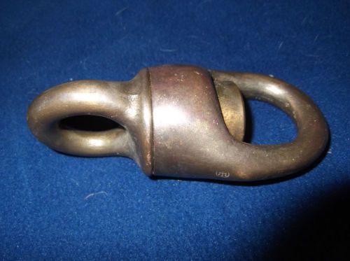 Vintage 1/2&#034; Solid Bronze Eye to Eye Swivel with Bearing