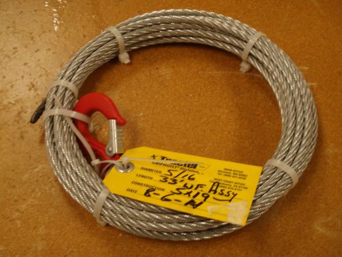 GRIPHOIST Winch Cable,Alloy Stl, 5/16&#034;  x 33 ft. !58E!