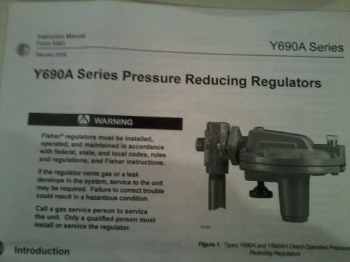 Fisher y690a pressure reducing regulator gas valve for sale