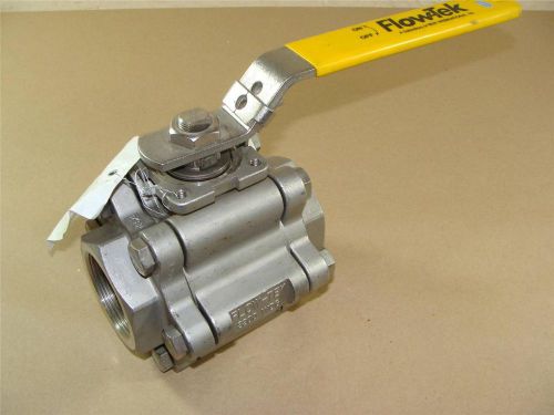 New flow-tek 2&#034; socket weld x thread cf8m 316ss 3-piece ball valve w/ prtfe seat for sale