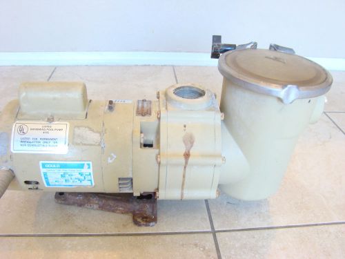 Gould Century 1081 pool pump duty Jacuzzi 1/2 hp 3450 rpm 1 phase K56J Type CS