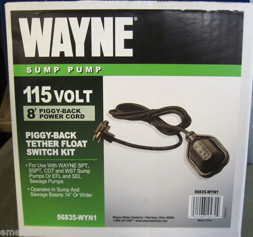 FITS YOUR SUMP PUMP!  115 volt Tether Float switch