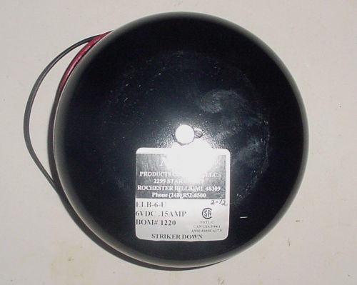 Nylube Alarm Bell ELB-6-U 6VDC .15 Amp, NEW in box