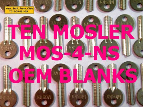 Safe deposit box key blanks, mosler mos-4-ns (or yale 884br) - ten oem blanks for sale