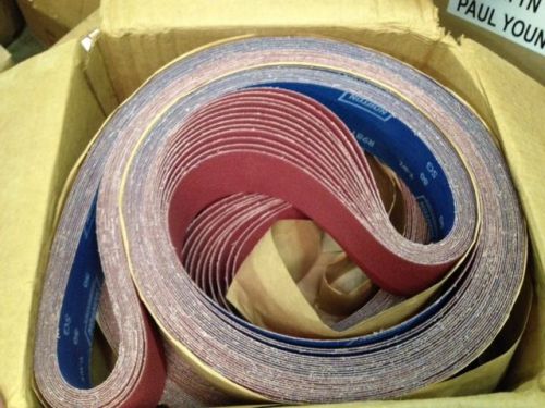 Abrasive Belts 3X132&#034; 50-Grit Norzon Norton Box of 25 (NEW)