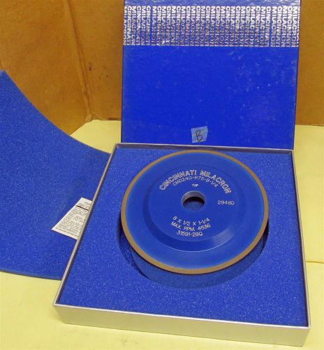 Cincinnati Diamond Grinding Wheel 8&#034; X 1/2&#034; X 1 1/4&#034; CMD 240 R75 B 1 1/4  -B-