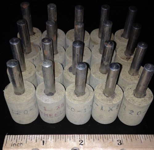 MX 3/4&#034;Dx1x1/4&#034; shank,Carborundum, Buffing, Abrasive Wheels 20 Pcs. 120-1-X5