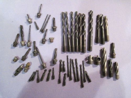 51 Pcs. 5/16-24 Threaded Drill Bits with 10-32 adaptors Machinist Aircraft