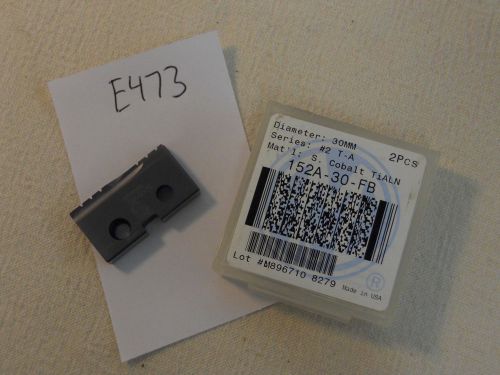 2 NEW 30 MM ALLIED SPADE DRILL INSERT. T-A COBALT TIALN. 152A-30-FB AMEC  {E473}