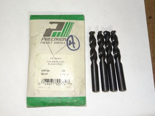 4x ptd 3/8&#034; qc-41 screw machine hss 135° precision parabolic twist drills oxide for sale