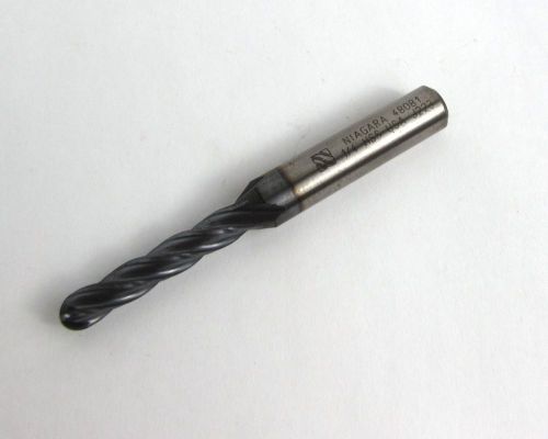 1/4&#034; TiCN HSS Ball Endmill Four Flute 1-1/4&#034; LOC 3/8&#034; Shank =NOS=