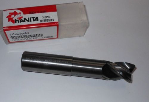 Hanita carbide square end mill 1&#034; 3fl 1-1/8&#034; x 5-1/2&#034; 5an325048b &lt;684&gt; for sale