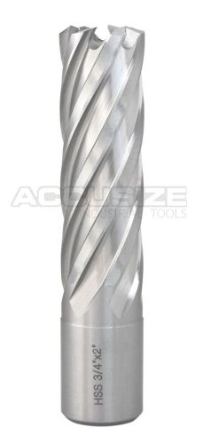 3/4&#039;&#039; x 2&#039;&#039; cutting depth hss annular cutter with 3/4&#039;&#039; weldon shank, #2081-2017 for sale