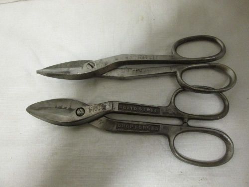 Lot of 2 wiss shears tin snips 8&#034; long 12 &amp; a 12 lqqk! for sale