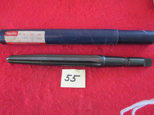 1 NEW  1-1/16&#034; MT3 BRIDGE REAMER, STRAIGHT FLUTE HSS  REPUBLIC DRILL CO.  {55}