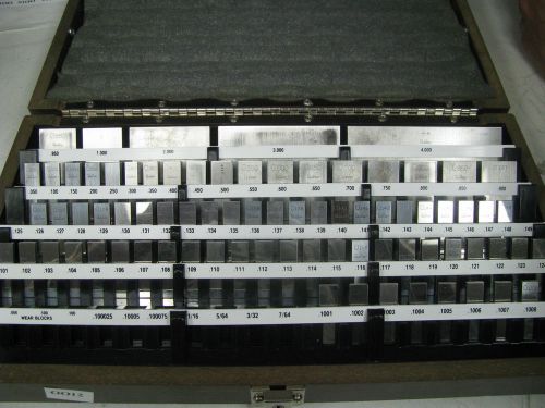 Starrett webber inches rectangular gage block set 79 pieces - oo12 for sale