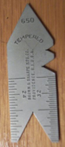 BROWN &amp; SHARP MFG CO 60 DEGREE NO. 650 CENTER GAGE