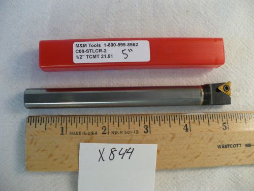 1 NEW 1/2&#034; CARBIDE BORING BAR C08-STLCR-2. TAKES TCMT 21.51 CARBIDE INSERT. X844