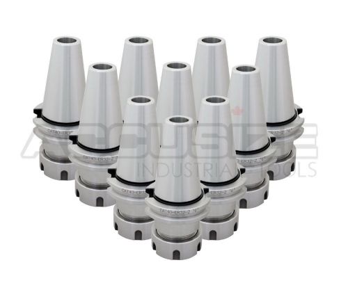 10 pcs cat40-er40 v-flange collet chucks, projection length 2.76&#034;, #1601-0035x10 for sale