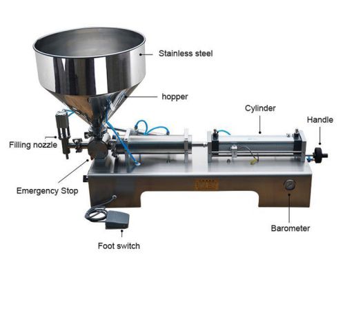 Automatic liquids filling machine Pneumatic liquid filling Sauce Beverage100 ml