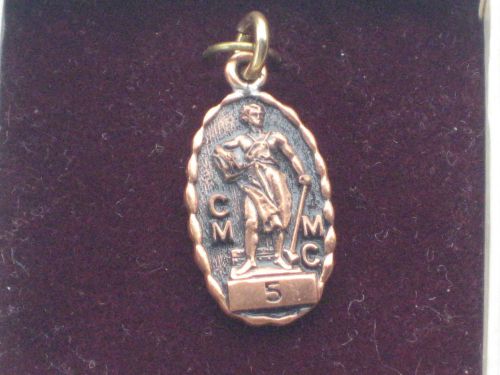 Vintage Gordon B. Miller Company Cinti. O. Worker Copper 5 Year Charm Pendant