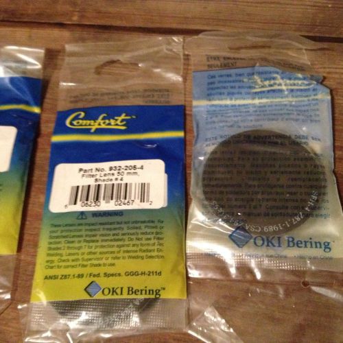 Welding Filter Lens By Comfort 50 mm    OKI Bering.  5x Shade 4.     932-205-4