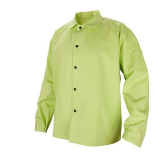 Revco Black Stallion FL9-30C  30&#034; 9oz. Lime FR Cotton Wwlding Jacket, X-Large