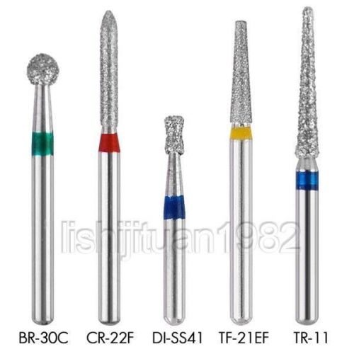 300 dental diamond burs mixed fit high speed handpiece medium fg 1.6mm hot sale for sale