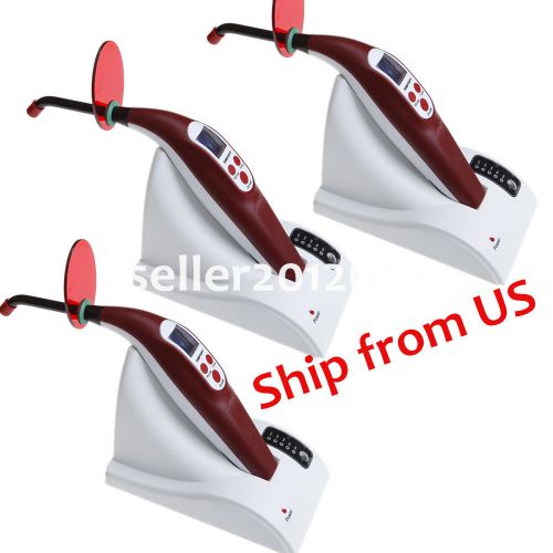 3X Dental Wireless Cordless LED Curing Light Lamp 1200mw/cm2 Orthodontics Teeth