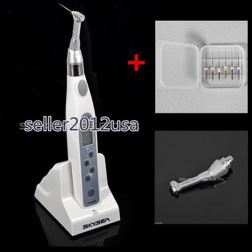 Dental Cordless Endodontic Root Canal Endo Motor 16:1 Contra Angle Head + 6 Tips