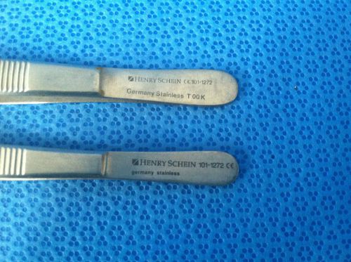 Henry Schein 101-1272 Lot of 2 Dressing Forceps