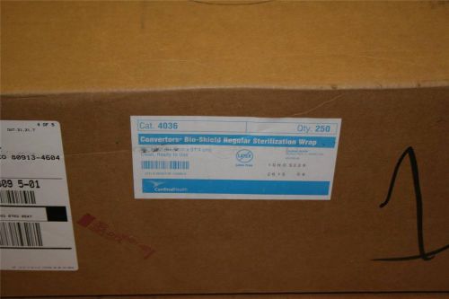 Cardinal health conv bio-shield reg. sterilization wrap 36&#034; x 36&#034; new box of 250 for sale