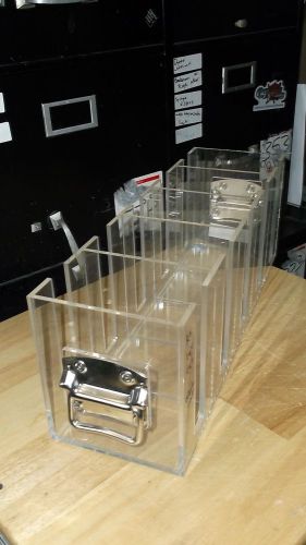 Clear plexi, nalgene, acrylic wash - autoclave -freeze tray rack with 5 chambers for sale
