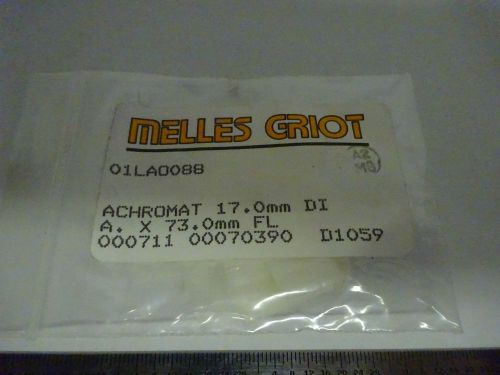 OPTICAL MELLES GRIOT LENS ACHROMAT 17 mm DIAMETER FL 73 mm OPTICS BIN#G8