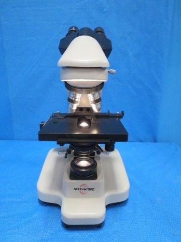 Accu-scope tabletop microscope with 2qty objectives for sale