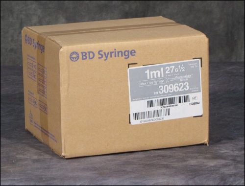Box of 100 New BD 309623 1mL 27g Tuberculin Slip Tip Latex Free SYR INGES