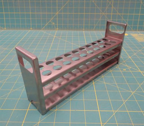 Stainless steel test tube rack holder 10&#034;-long holds 20 tubes numbered boekel for sale