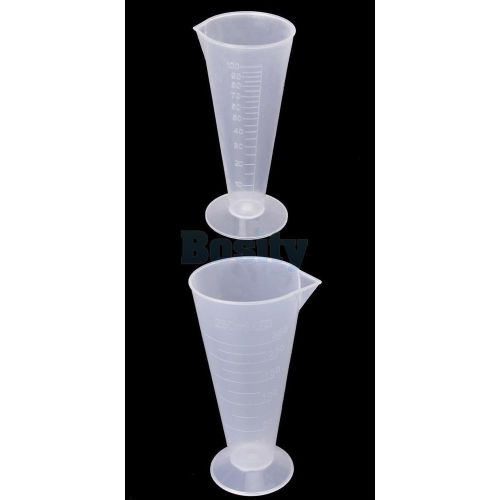 100 + 250ml Kitchen Laboratory Plastic Graduated Measurement Beaker Measure Cup