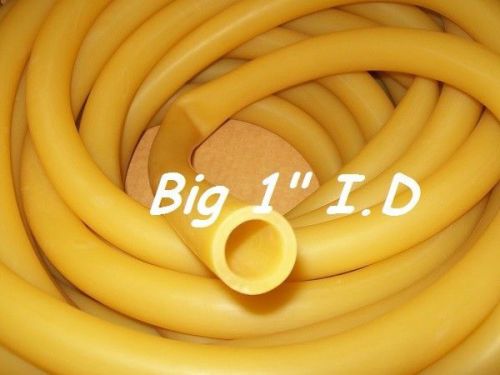 25 Feet 1&#034; I.D x 1/8&#034; wall x 1 1/4&#034; O.D Latex Rubber Tubing Amber Big Heavy Duty