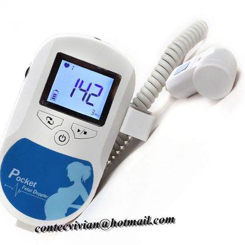 New fda 100% warranty pregnant baby fetal heart doppler/backlight lcd 3mhz probe for sale