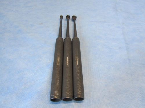 Richards Cobb Curette Set of 3 (12mm, 15mm, 18mm) In Excellent Condition!