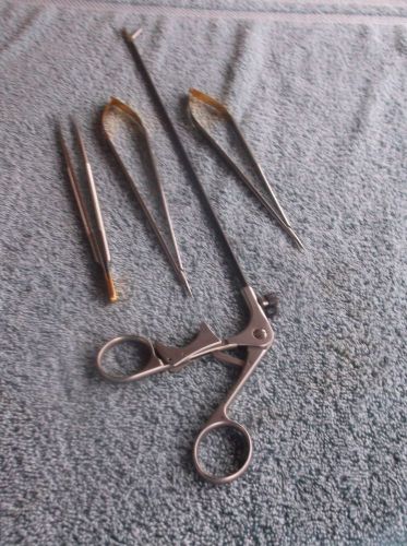 4 AESCULAP FORCEPS FOR SURGERY SURGICAL TOOLS -PL044R-FM549R-FM548R-FM588R