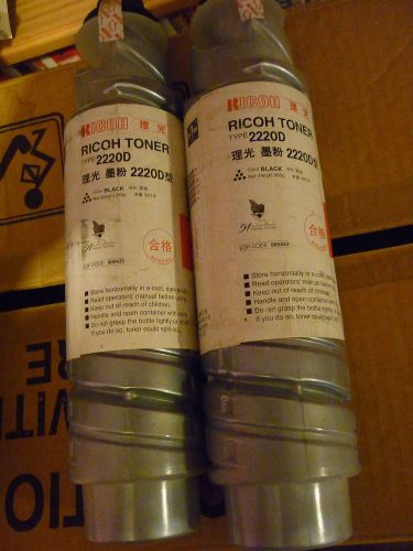 2 x Genuine Ricoh Toner Type 2220D (Black) EDP CODE 885266