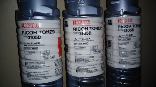 Genuine OEM Ricoh 885247, Type 3105-D Black Copier Toner