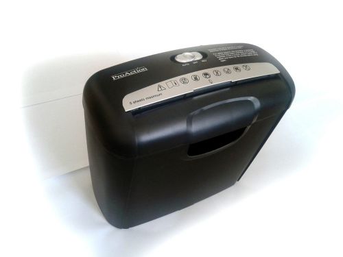 ProAction paper and credit card shredder 5 sheet A4 strip cut 10 Litre