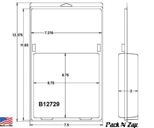 60 - 12.4&#034;H x 7.5&#034;W x 1.5&#034;Th Clamshell Packaging Clear Plastic Blister Pack