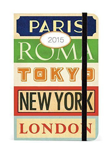 Cavallini Papers 2015 Vintage Travel Planner Agenda Weekly Calender Pocket Size