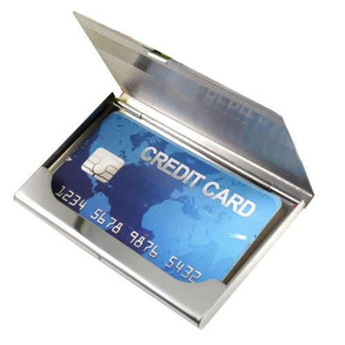 Business name credit id card holder box metal stainless steel pocket box case for sale