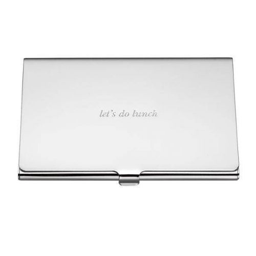 Kate Spade New York Silver Street Let&#039;s Do Lunch Business Card Holder NIB Lenox